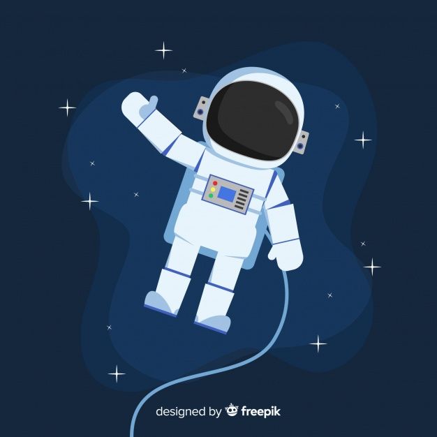 astronaut alleen in de ruimte