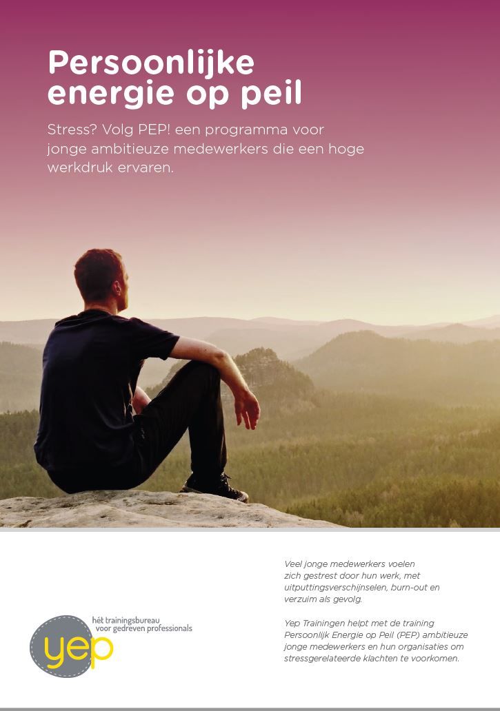 Brochure Persoonlijke energie op peil Yep Trainingen